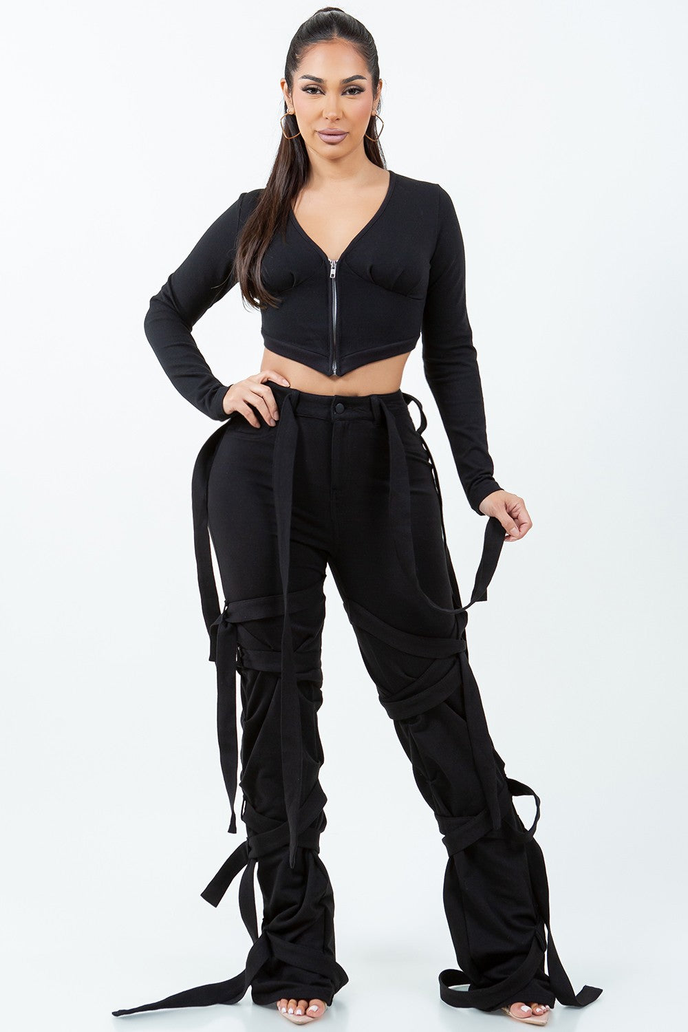 Distinctive Style Trousers Cargos (Black)