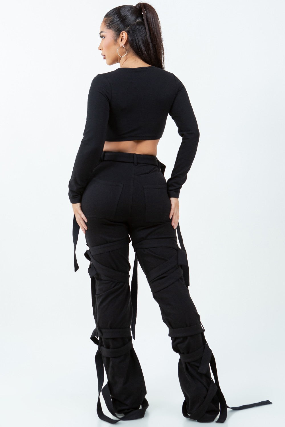 Distinctive Style Trousers Cargos (Black)