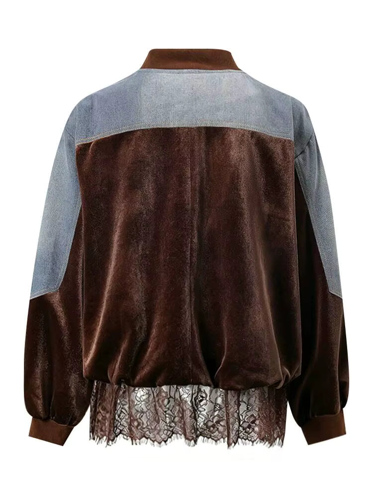 Denim & Lace Bomber *Preorder* ETA 9/28