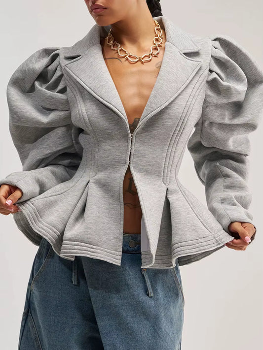 Ruche & Ruffle Puff Sleeve Jacket *PREORDER* ETA 10/9