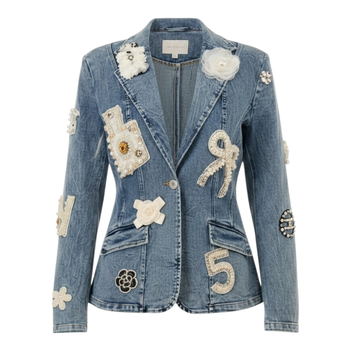 Pearls & Rhinestone Blazer
