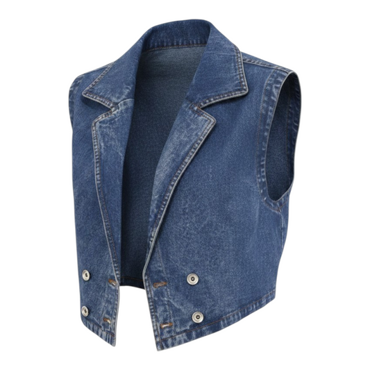 Double Down Denim Vest