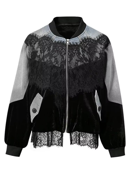 Denim & Lace Bomber *Preorder* ETA 9/28