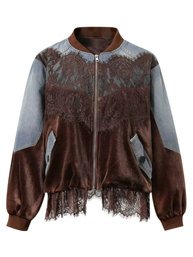 Denim & Lace Bomber *Preorder* ETA 9/28