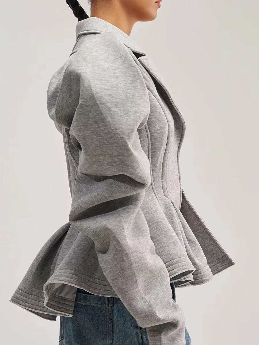 Ruche & Ruffle Puff Sleeve Jacket *PREORDER* ETA 10/9