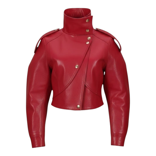 Fiona Faux Leather Crop Jacket *Preorder* ETA 10/1