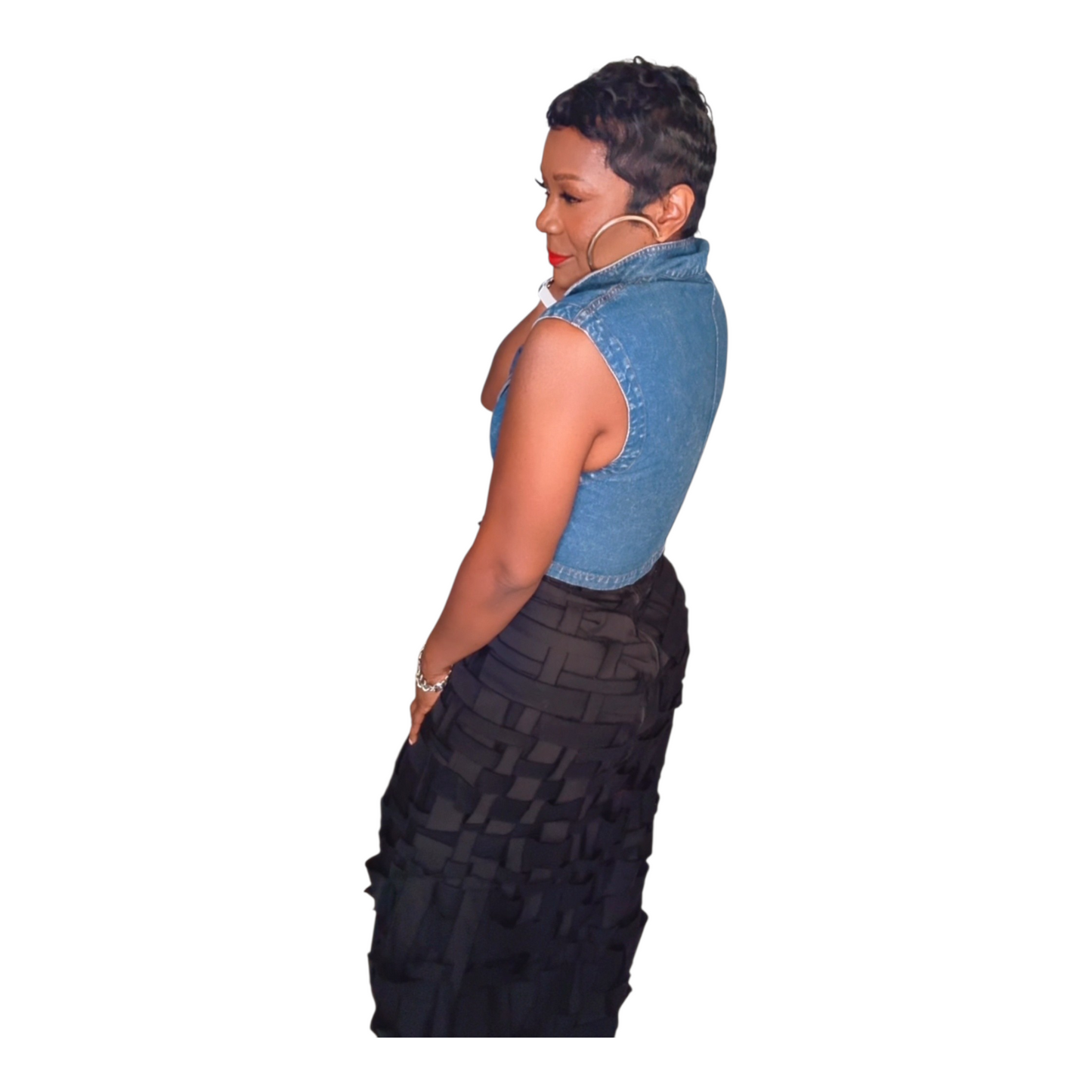 Double Down Denim Vest