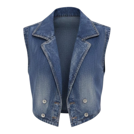 Double Down Denim Vest