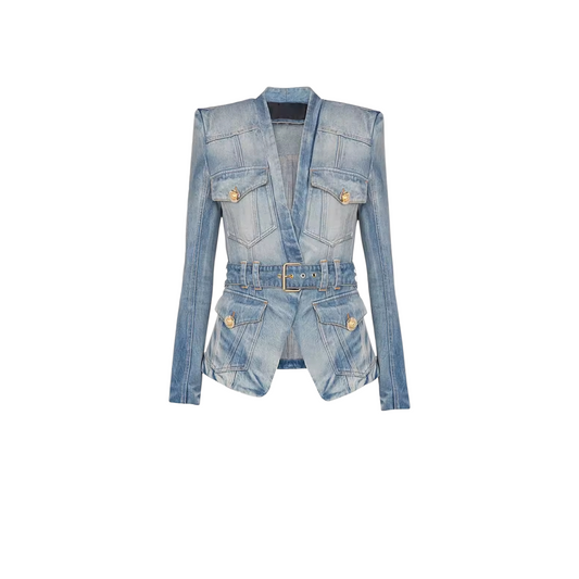 Distinctive Denim Blazer *Pre-Order* ETA 3/19