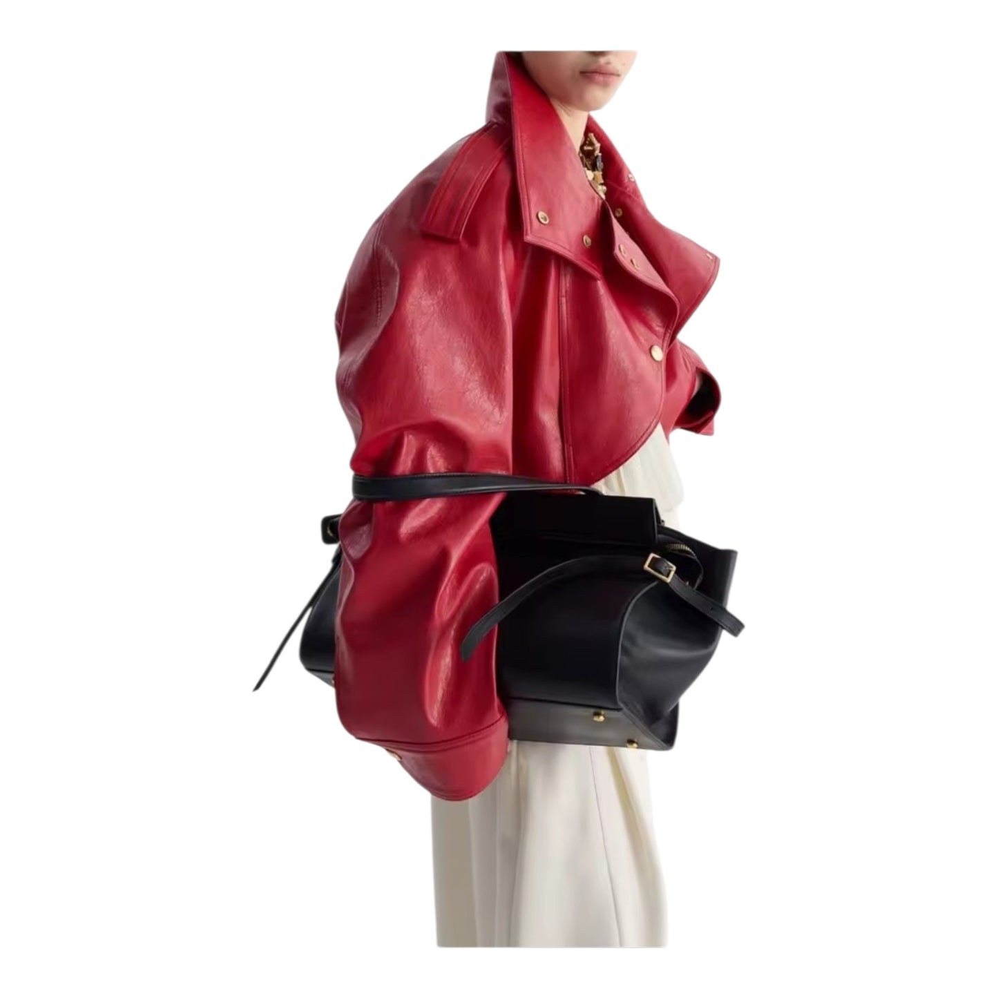 Fiona Faux Leather Crop Jacket *Preorder* ETA 10/1