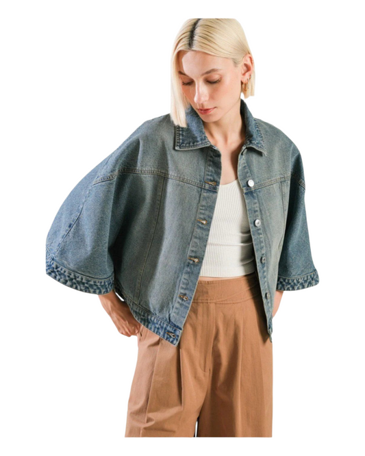 This Just In Denim Cape