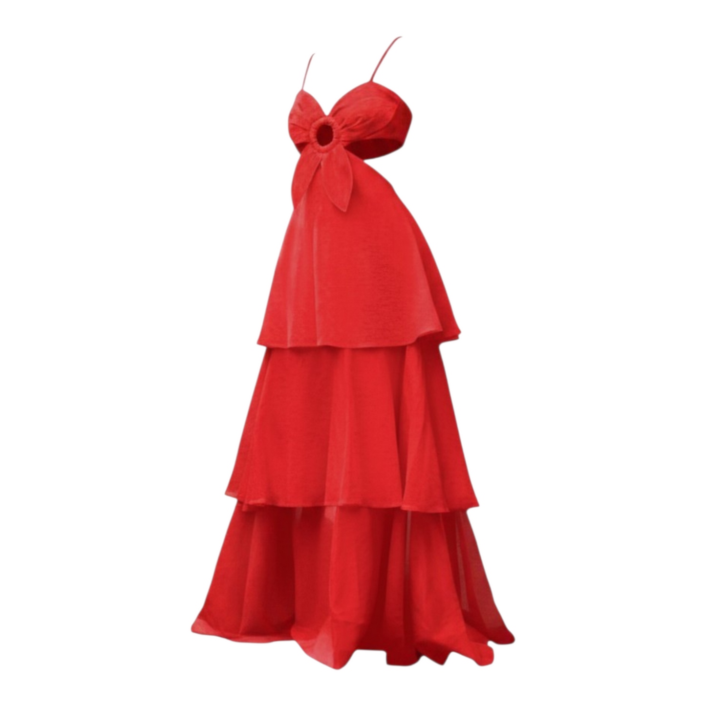 Floral Story Cut Out Linen Maxi