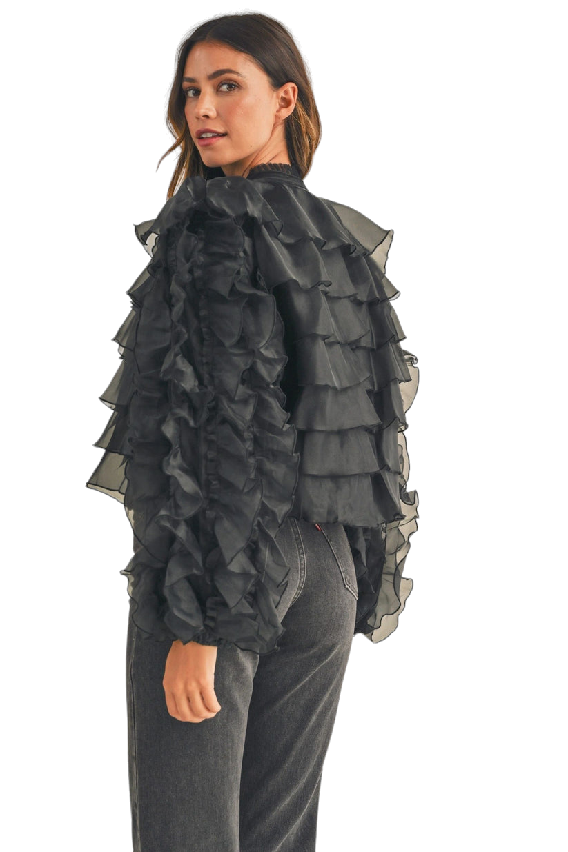 Rhianna Ruffled Bomber