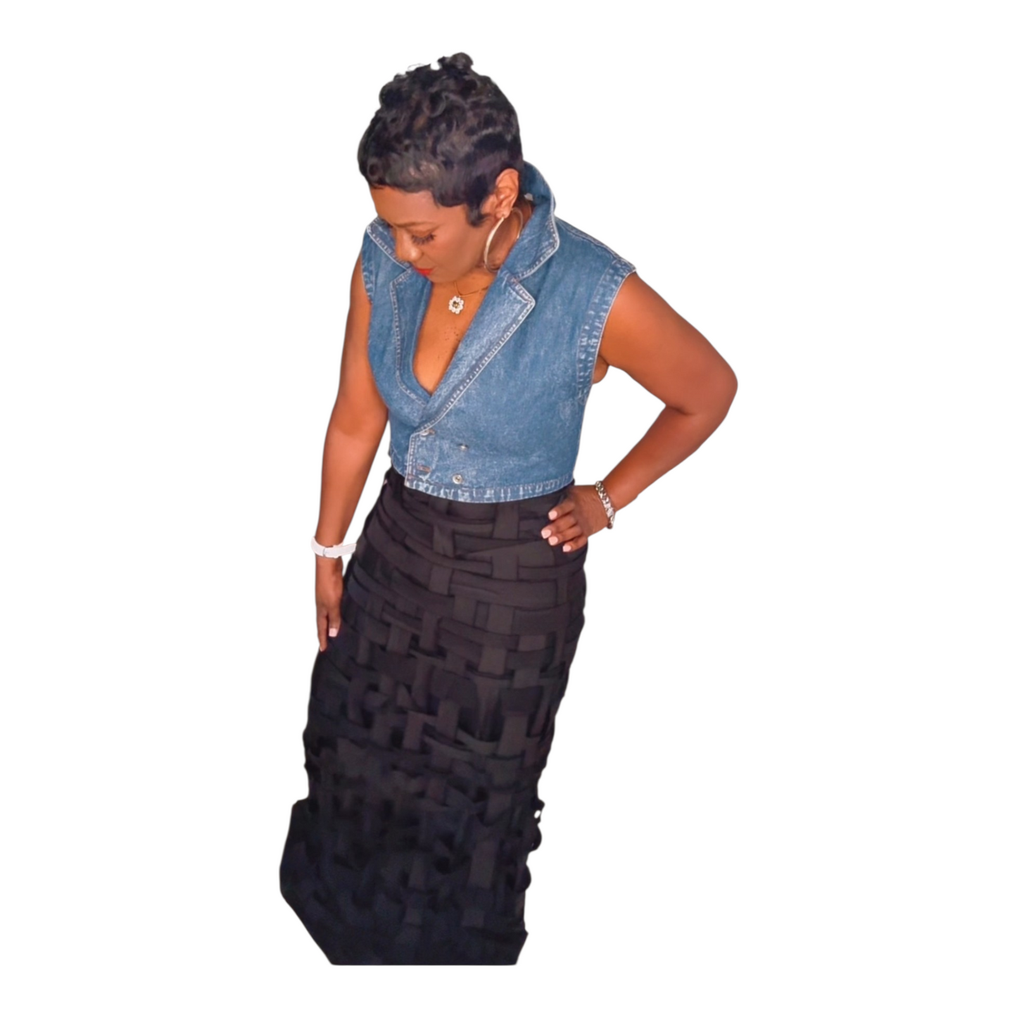 Double Down Denim Vest